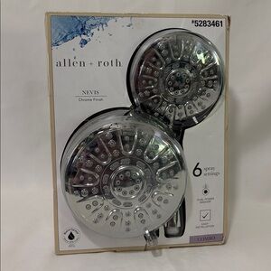 allen + roth Nevis 6-Settings Chrome 5-in Round Dual/Combo Shower Head
